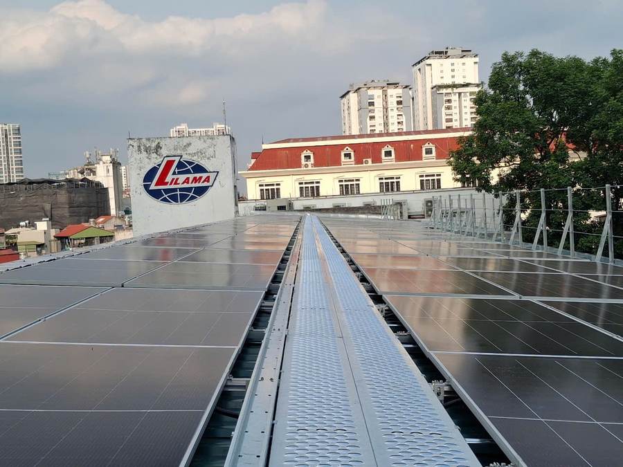 Hệ thống áp mái tòa nhà Lilama do A&T thi công